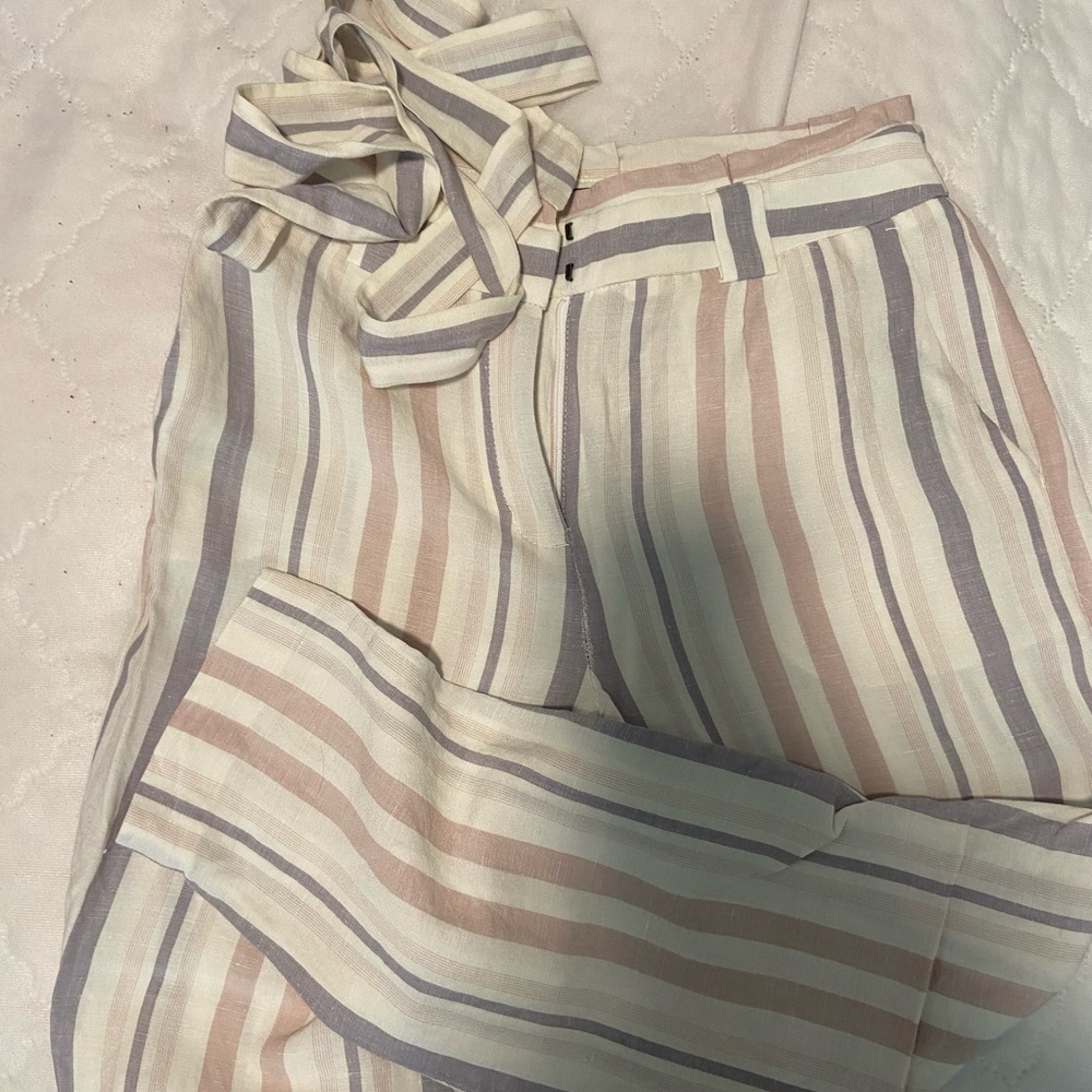 Express linen striped pants size 6